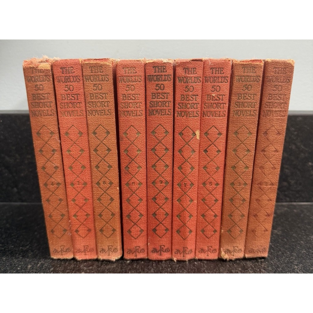 1929 The World's Fifty Best Short Novels Volumes 1-9 HC Set Funk & Wagnalls
